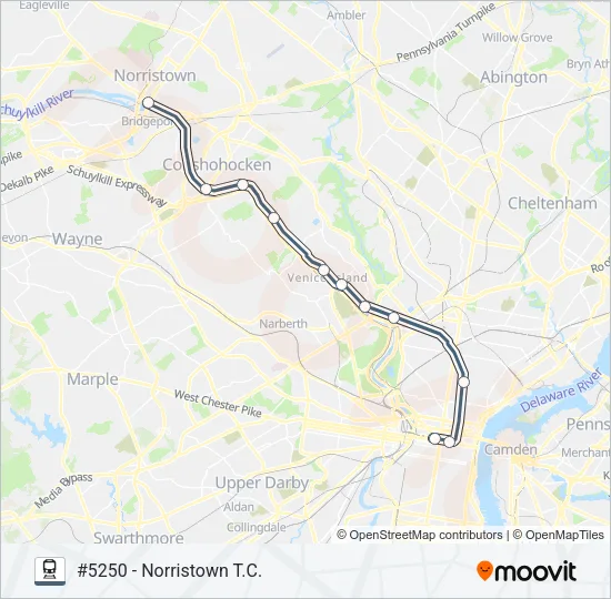 NOR Train Line Map