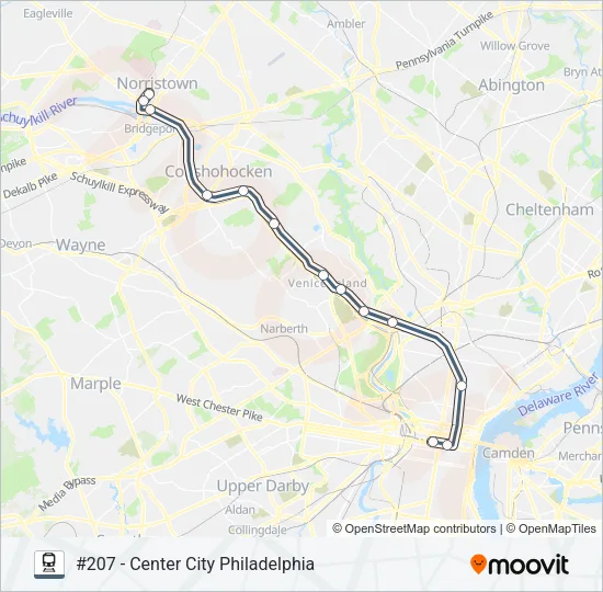 NOR Train Line Map