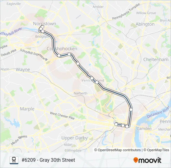 NOR Train Line Map