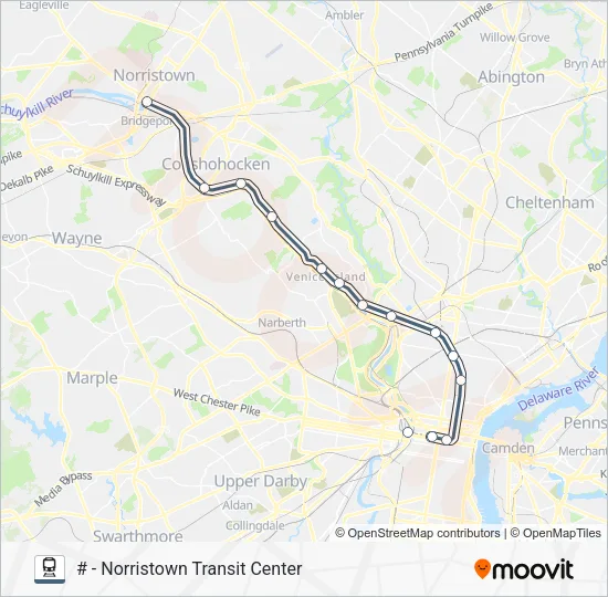 NOR Train Line Map