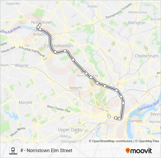 NOR Train Line Map