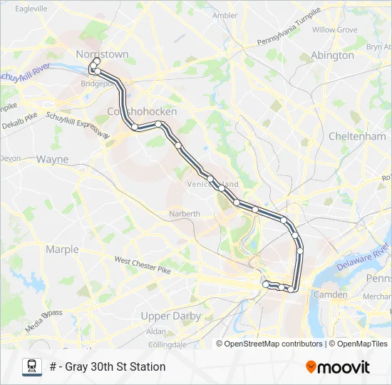 NOR Train Line Map