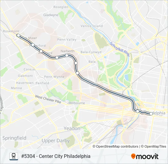 PAO Train Line Map