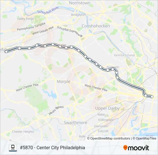 PAO Train Line Map