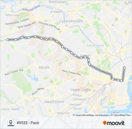 PAO Train Line Map