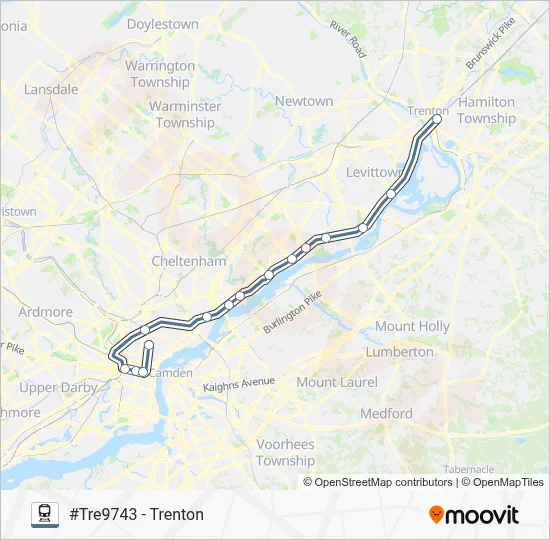 Map Que Tre Ruta TRE: horarios, paradas y mapas - #Tre9743 - Trenton (Actualizado)