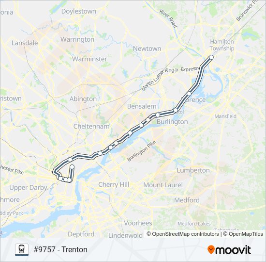 TRE train Line Map