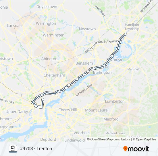 TRE Train Line Map