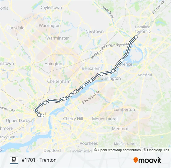 TRE Train Line Map