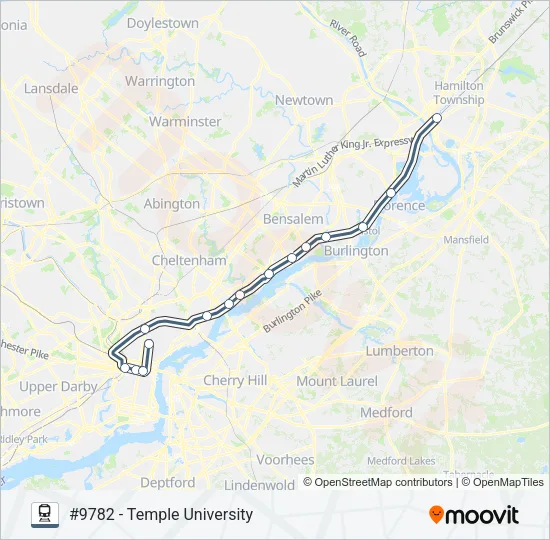 TRE Train Line Map