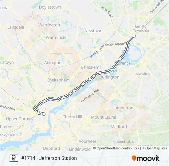 TRE Train Line Map