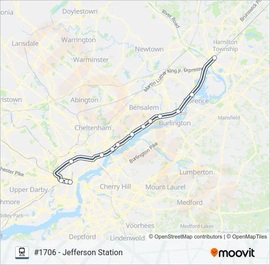 TRE Train Line Map