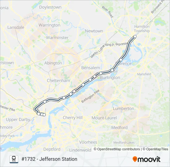 TRE Train Line Map