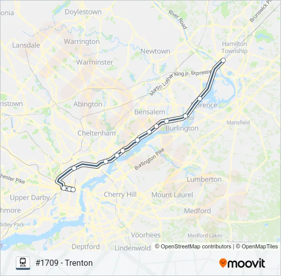 TRE Train Line Map