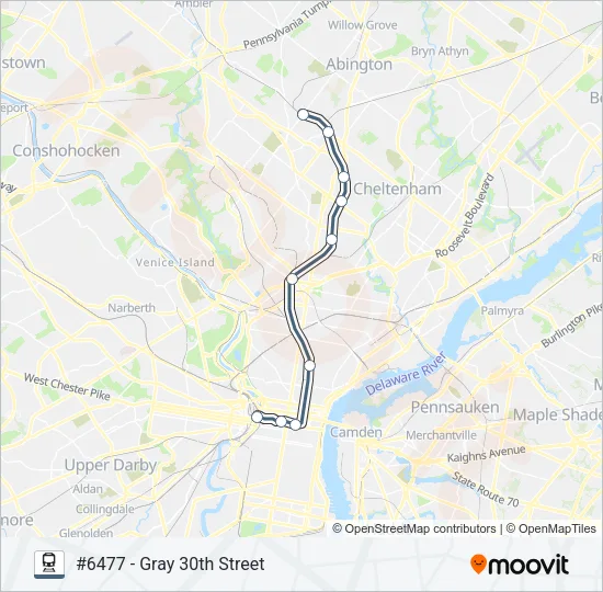 WAR Train Line Map
