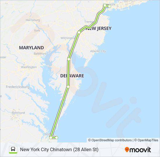 FLIXBUS 2608 Bus Line Map