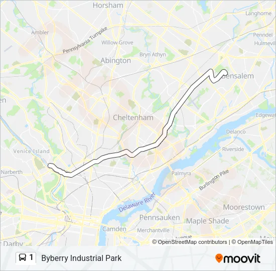 1 Bus Line Map