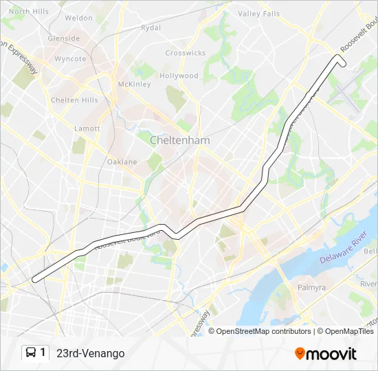 1 Bus Line Map