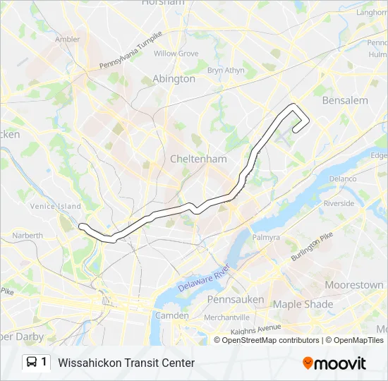 1 Bus Line Map