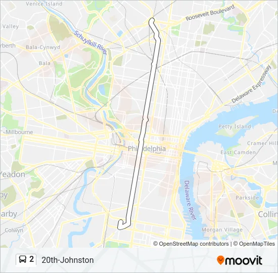 2 Bus Line Map
