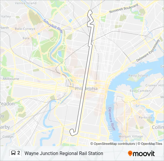 2 Bus Line Map
