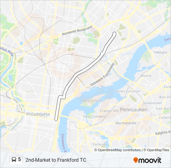 5 bus Line Map