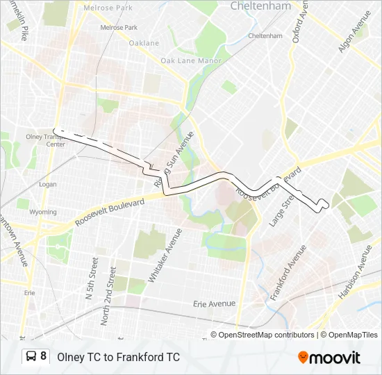 8 Bus Line Map