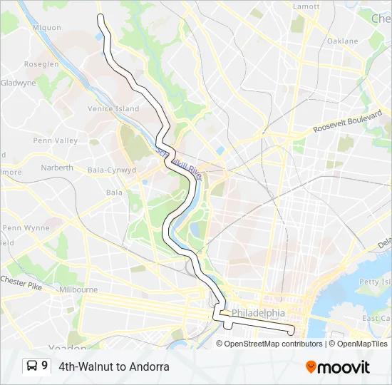 9 Bus Line Map