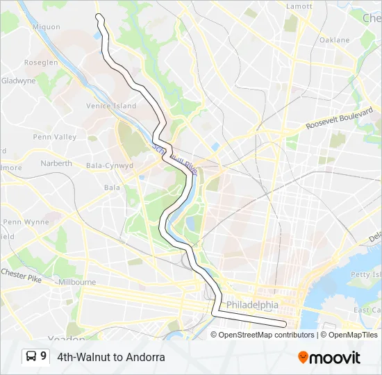 9 Bus Line Map