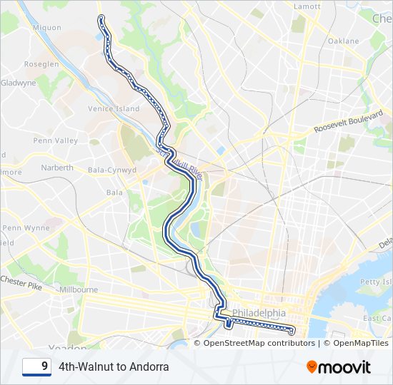 philadelphia bus route map