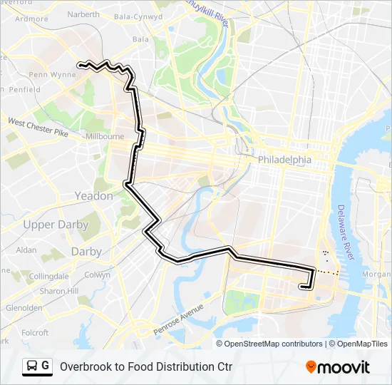 G Bus Line Map