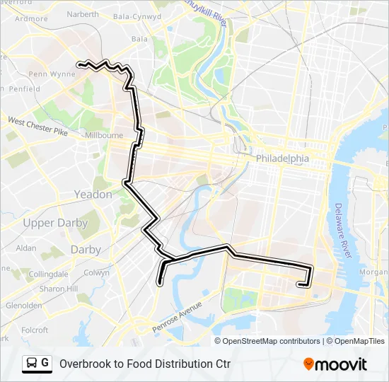 G Bus Line Map