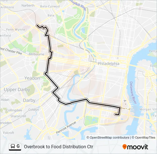 G Bus Line Map