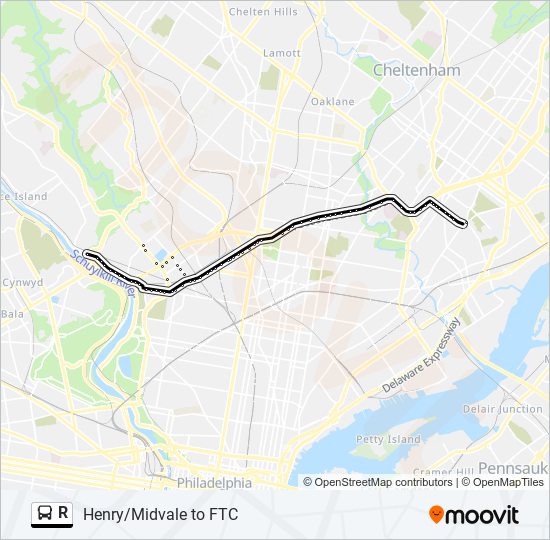 R bus Line Map