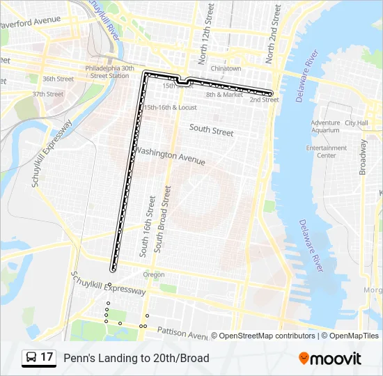 17 Bus Line Map