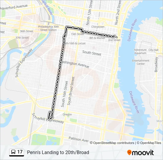 17 Bus Line Map