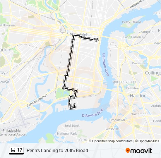 17 bus Line Map