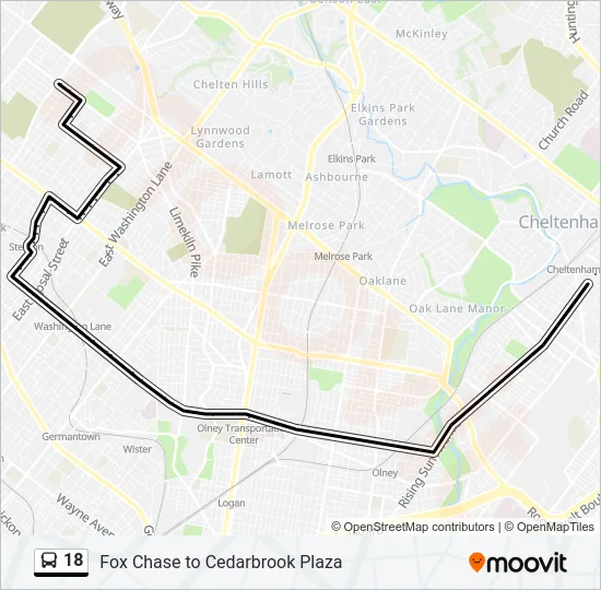 18 Bus Line Map
