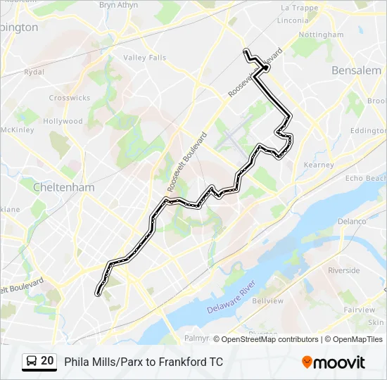 20 Bus Line Map