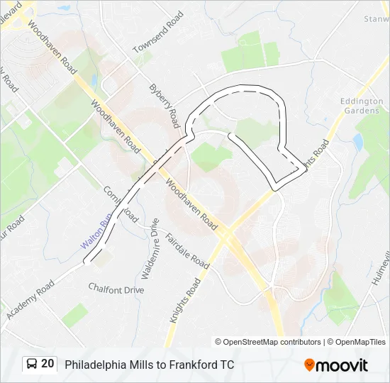 20 Bus Line Map