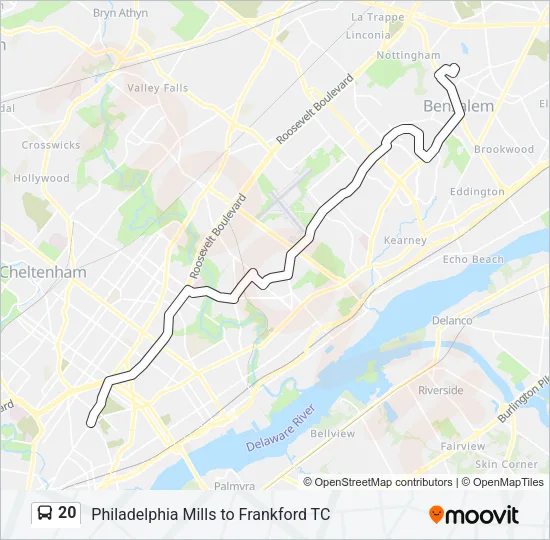 20 Bus Line Map