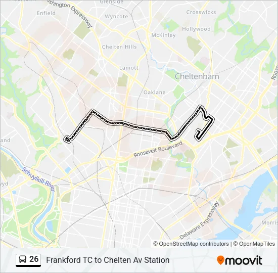 26 Bus Line Map