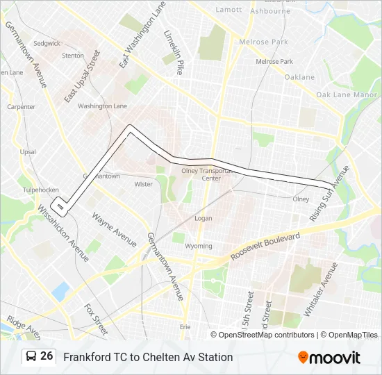 26 Bus Line Map