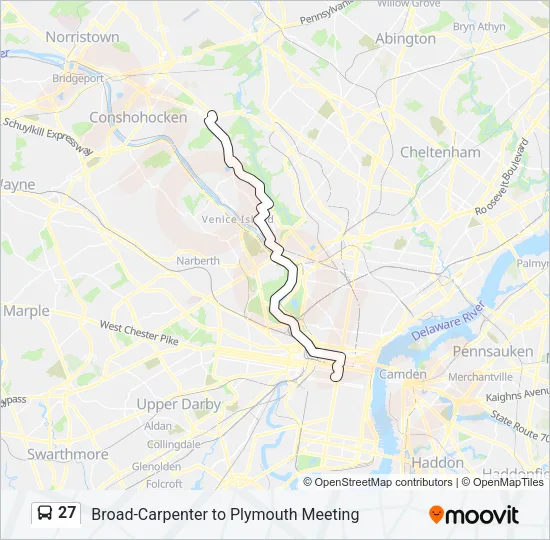 27 Bus Line Map