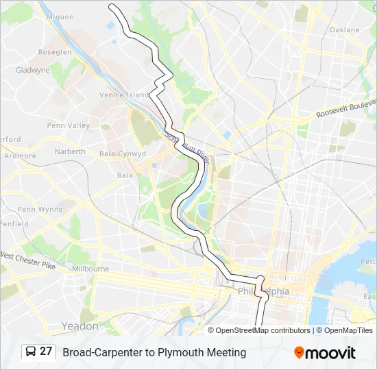 27 Bus Line Map