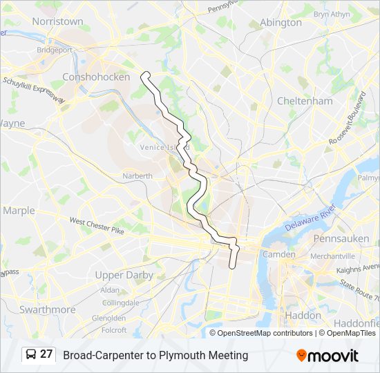 27 bus Line Map