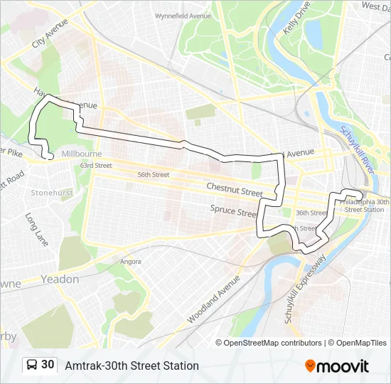 30 Bus Line Map