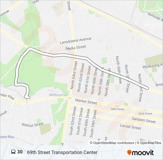 30 bus Line Map