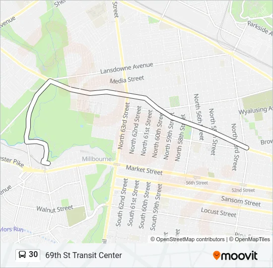 30 Bus Line Map