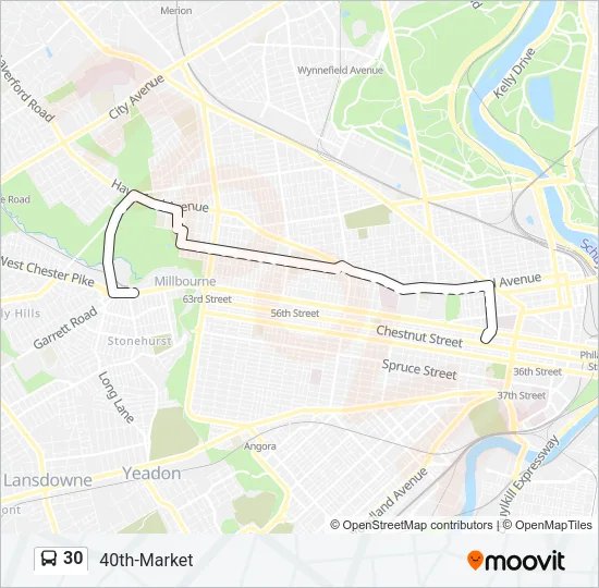 30 Bus Line Map
